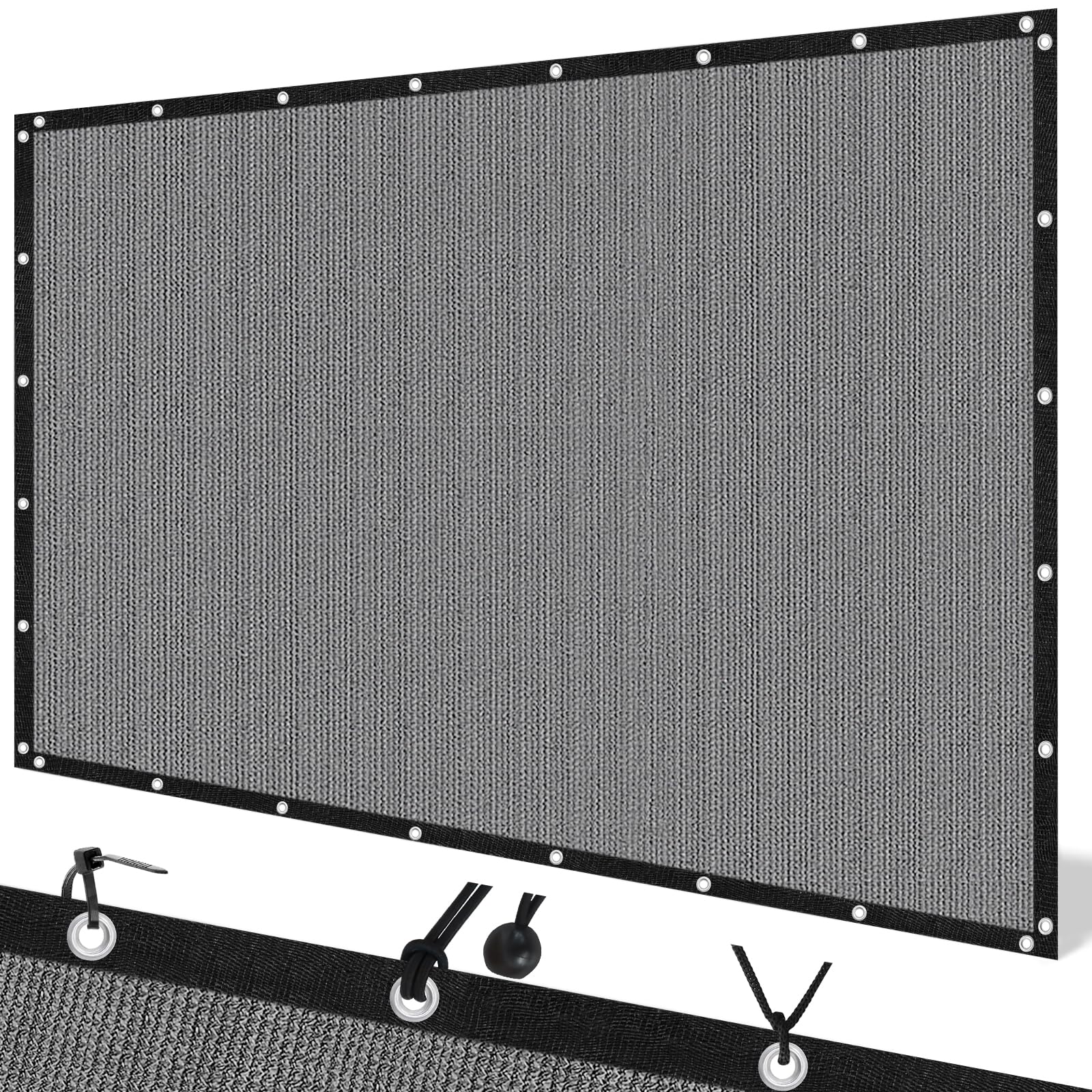 Artpuch Outdoor Shade Cloth With Grommets 8'X10' Privacy Screen Patio Porch Pergola Garden Shade Cover For People Pet Plant, Gre