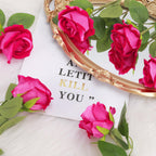 Hoemwarm 36 Pcs Silk Rose Bouquet Bridal Artificial Flowers,Fake Rose Long Stem Realistic Artificial Flowers Bulk For Wedding Bo