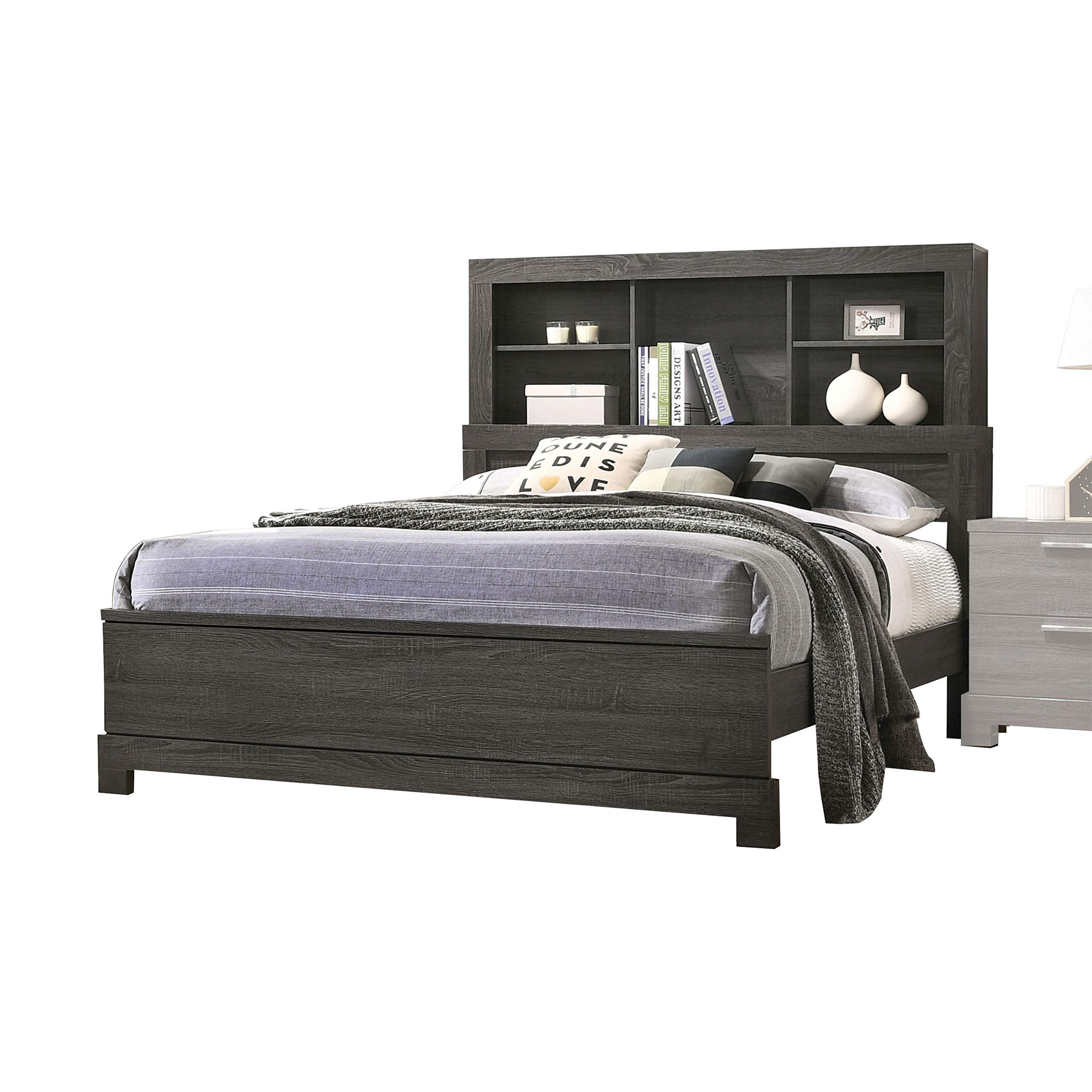 ACME Lantha Eastern King Bed w/Storage - - Gray Oak