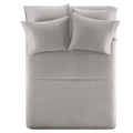 Comfort Spaces Cotton Flannel Breathable Warm Deep Pocket Sheets with Pillow Case Bedding, Cal King, Grey Solid 4 Piece