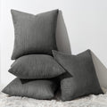 Topfinel Decorative Dark Grey Throw Pillow Covers Cushion Cases, Set Of 4 Soft Velvet Modern Double-Sided Designs, Mix And Match