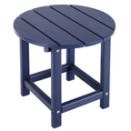 Lzrs Round Adirondack Side Table End Table, Outdoor Side Tables For Patio, Backyard,Pool, Indoor Companion, Easy Maintenance & Weather Resistant(Navy Blue)