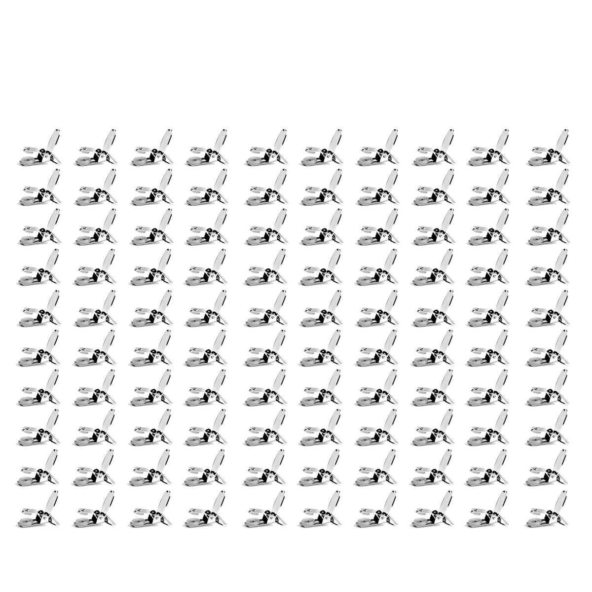 Buyless Fashion 1    Heavy Duty Metal Clips For Suspenders, Pacifiers, Bib Clips, Toy Holder Or Mitten Clips - 100 Clips