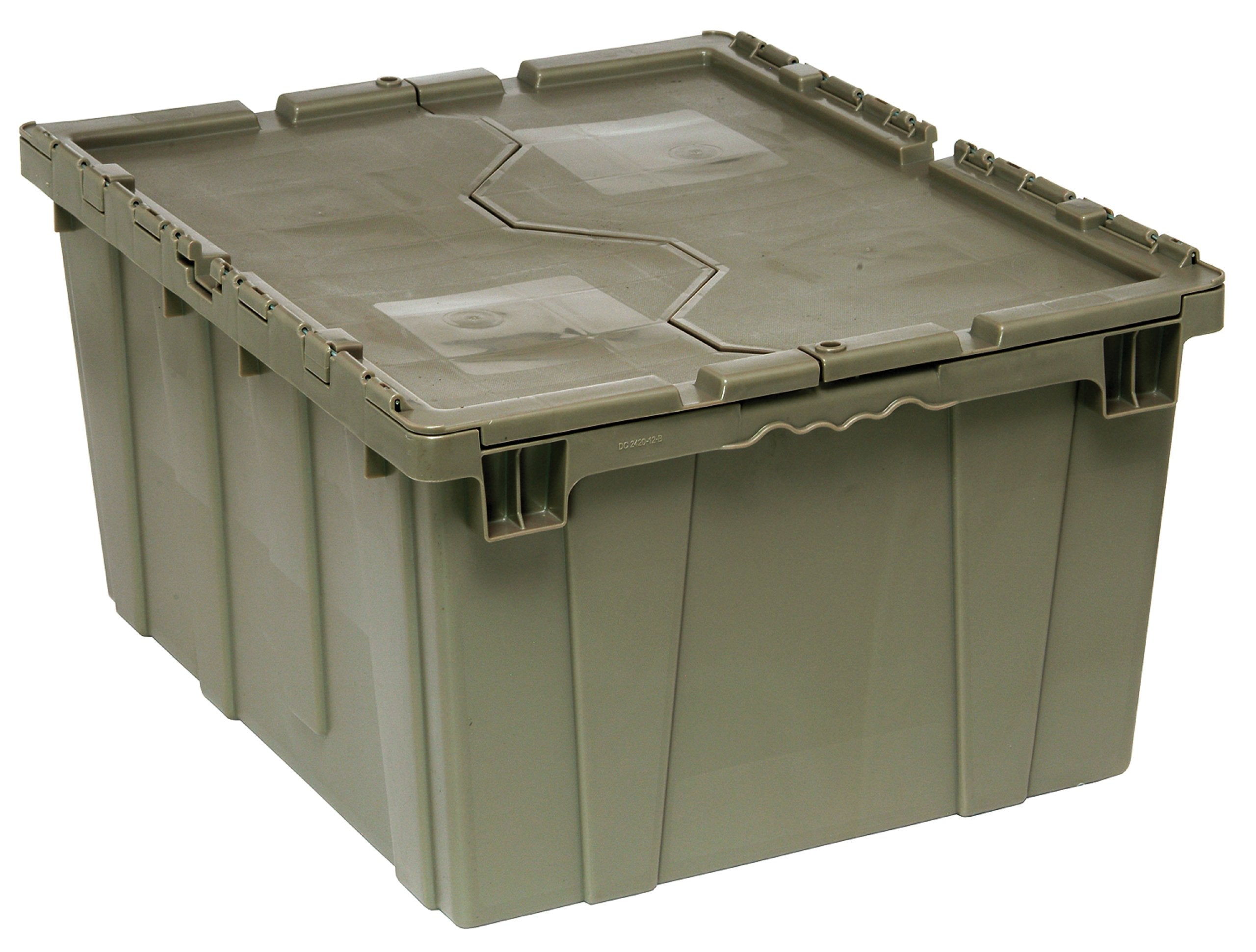 Quantum QDC2820-15 Plastic Storage Container with Attached Flip-Top Lid, 28-Inch by 20-Inch by 15-Inch, Gray