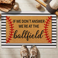 Tinideya 2 Pcs Baseball Door Mat Ballfield Welcome Non Slip Coir Mats Ballfield Theme Floor Layering Doormats Seasonal for Front