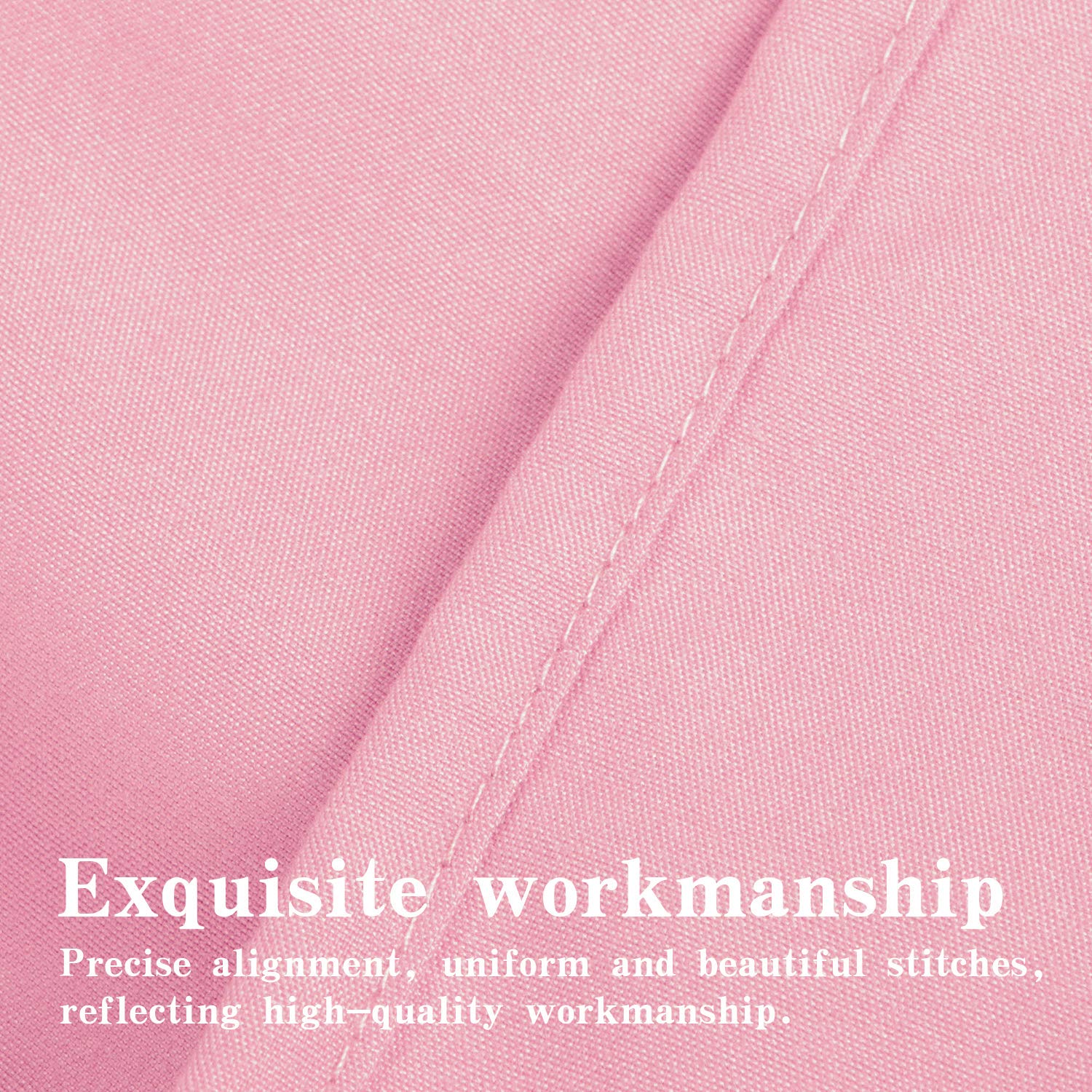 Ntbay 100% Brushed Microfiber King Pillow Shams Set Of 2, Super Soft And Cozy, Wrinkle, Fade, Stain Resistant 20X36 Inches Oxford Pillowcases, Pink