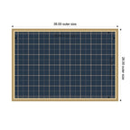 Framed Fabric Pinboard Navy Blue Plaid Wall Organization