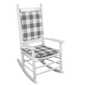 Klear Vu Porch Or Living Room Rocking Cushion Set, Seat And Back Chair Pads, 20' X 17' X 2, Gray