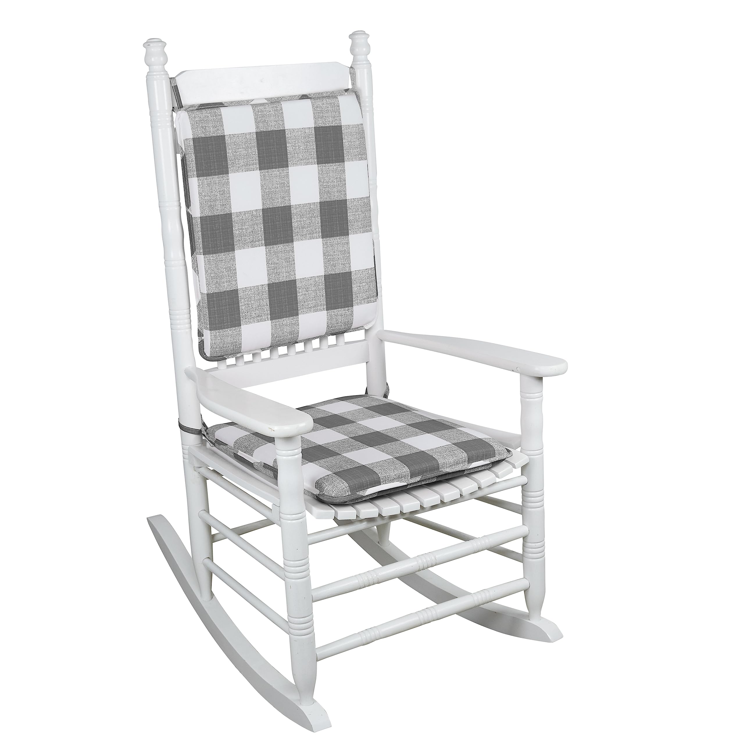 Klear Vu Porch Or Living Room Rocking Cushion Set, Seat And Back Chair Pads, 20' X 17' X 2, Gray