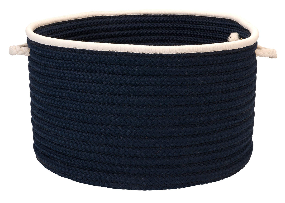 Doodle Edge Colonial Mills Utility Basket, 14 By 10-Inch, Navy