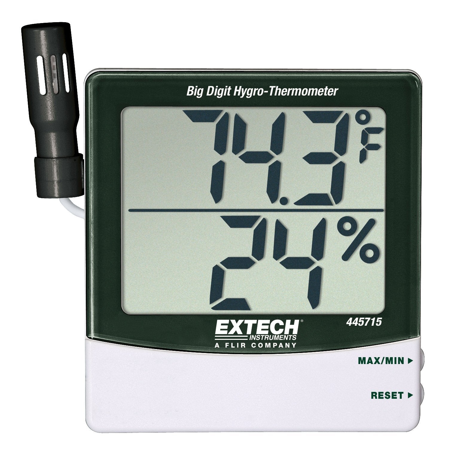 Extech - 445715 Digit Thermometer Product Color: Very Dark Green