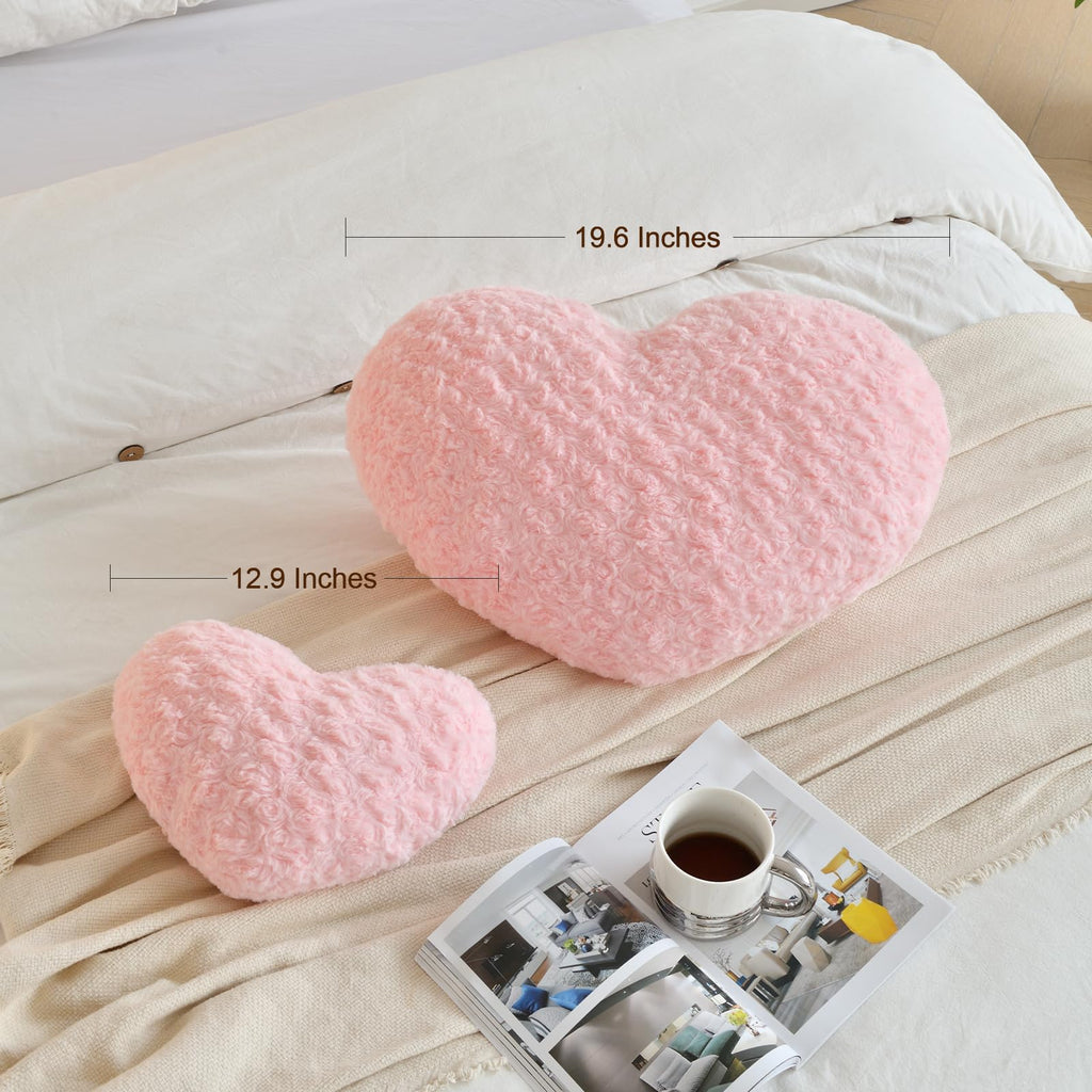 Heart Pillow, Soft Heart Shaped Pillow With Room Decorative Throw Pillows For Bed Couch Chair Sofa, Heart Shaped Cute Throw Pill