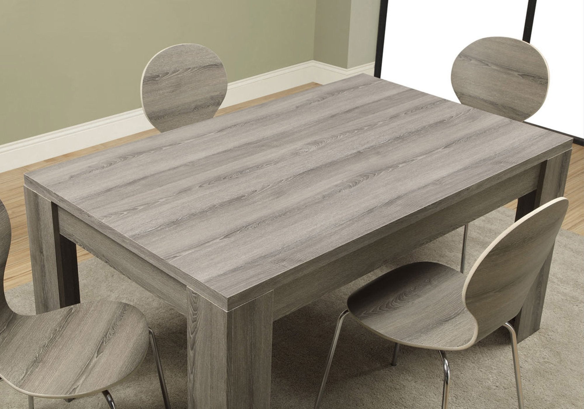 Monarch Specialties , Dining Table, Dark Taupe Reclaimed-Look ,60&quot;L