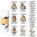 Noveread 36 Pack Funny Style Reusable Cleaning Cloths Washable Cotton Kitchen Towels for Home(Retro)
