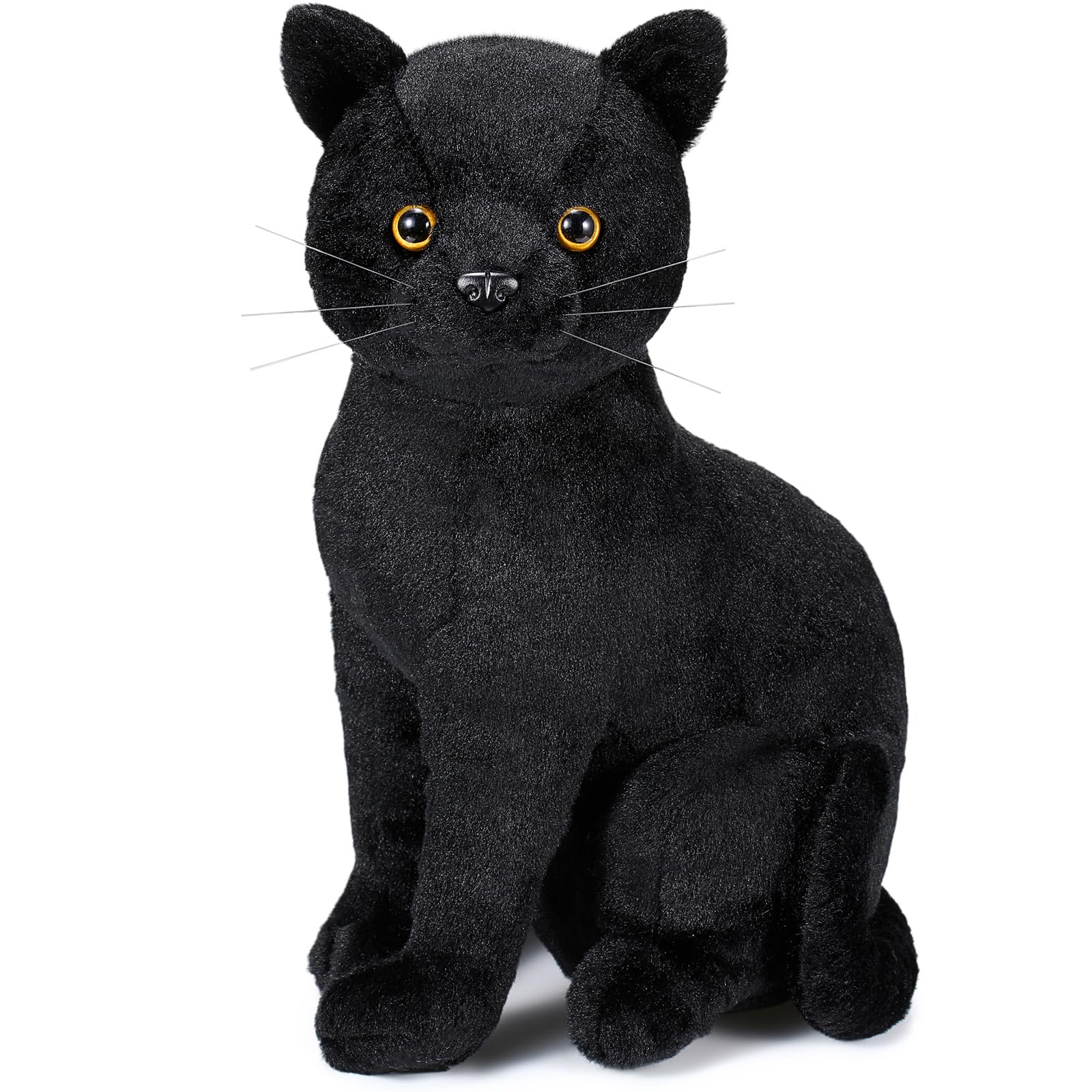 Libima 13 Inch Halloween Black Cat Stuffed Animal Plush Realistic Cat Stuffed Animal Soft Cute Kitten Plushies Pillow Toy Gifts 