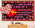 Valentine'S Day Bulletin Board Decoration Valentines Chocolate Classroom Bulletin Board Set Sweet Chocolates Box Heart Cutouts P