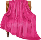 Bedelite Fleece Blanket Hot Pink Throw Blanket For Couch & Bed, Luxury Plush Cozy Fuzzy Blanket 50' X 70', Super Soft Warm Lig