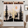 Laifzere Farmhouse Forest Cabin Curtains, Curtains Rustic Wooden Window Curtains 42x63 Inch for Bedroom Living Room Decor, Tree 