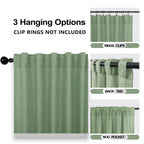 Mrs.Naturall Sage Green Sheer Curtains 96 Inches Long,Light Weight Linen Decorative Spring Curtains For Living Room