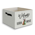 JUIOEIU Funny Golf Sports Foldable Storage Bins Box with Handles, Golf Lover Gifts, Welcome to the 19th Hole Sports Collapsible 
