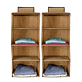 Shrey Creation NonWoven Hanging Cloth Organizer/Wardrobe Shelf Organizer/Clothes Storage Wardrobe Organiser For Almirah.(Beige)