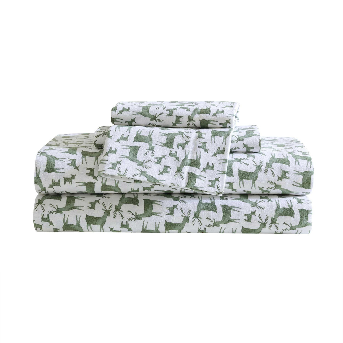 Eddie Bauer - Full Sheets, Cotton Flannel Bedding Set, Brushed For Extra Softness, Cozy Home Decor, Oeko-Tex Certified (Deer Cam