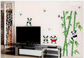 JAAMSO ROYALS White Cute Cartoon Pandas Cartoon Wall Stickers, Wall Sticker for Kids Room, Animal Wall Stickers for Kids Room, K