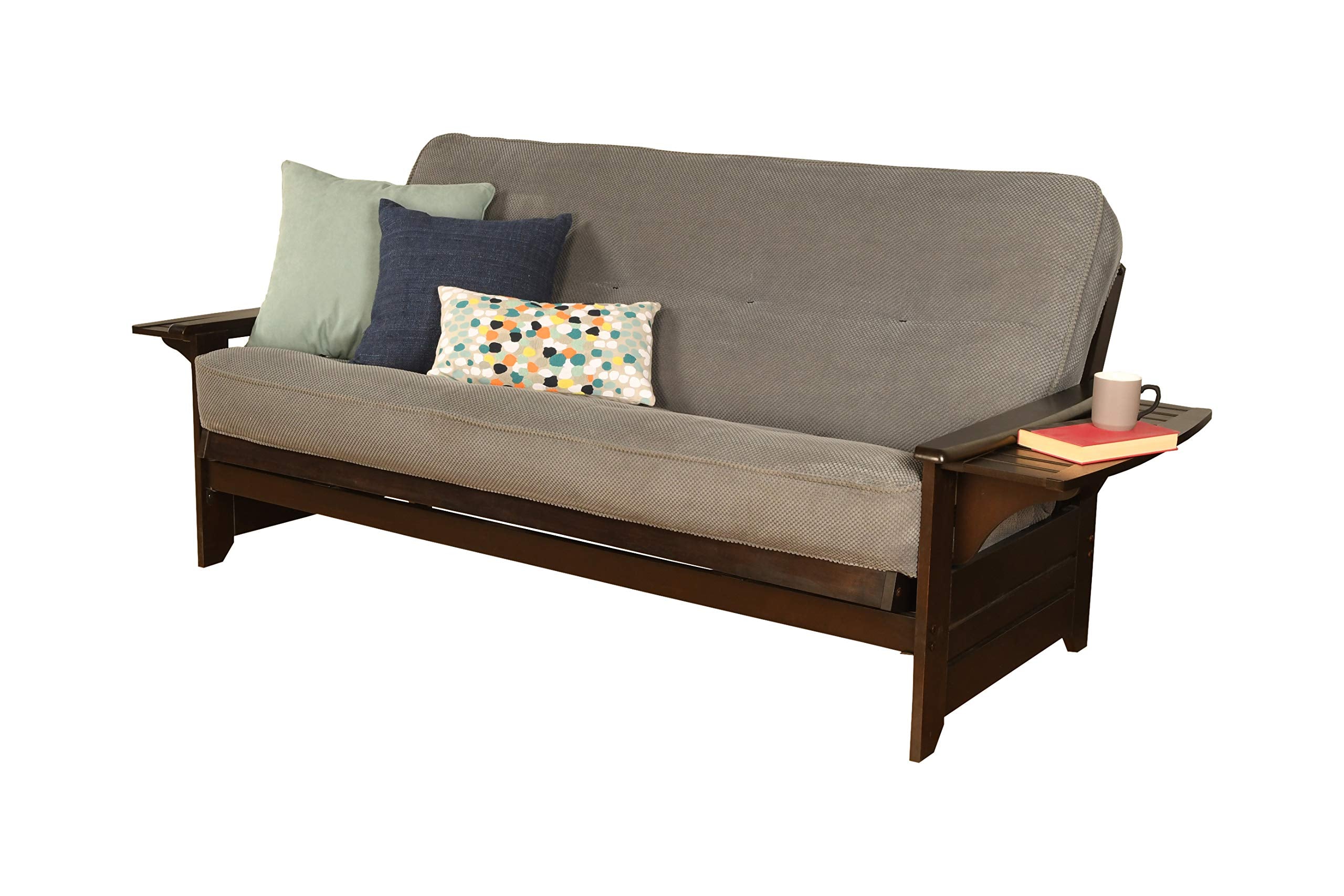 Kodiak Furniture Phoenix Full Size Futon In Espresso Finish, Marmont Thunder