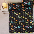 Yibeizi Space Dinosaur Full Size Sheet Set For Boys, Kids Cute Planet Printed Microfiber Bedsheet Deep Pocket Bedding Sheets & P