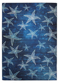 Outdoor Washable Boca Blue & Light Blue 7 X 9, Rug