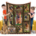 German Shepherd Blanket For Kids, Cute Soft Cozy Warm Flannel Throw Blanket For Girls Boys, 40' X 50' Toddler Baby Blankets An
