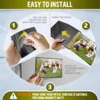 15 Pack 2.5X3.5 Magnetic Picture Frames For Refrigerator Wallet - Small Magnet Picture Frames For Fridge Magnetic Photo Sleeves
