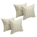 Blazing Needles Square Jacquard Throw Pillow, 17", Summer Pinstripe 4 Count
