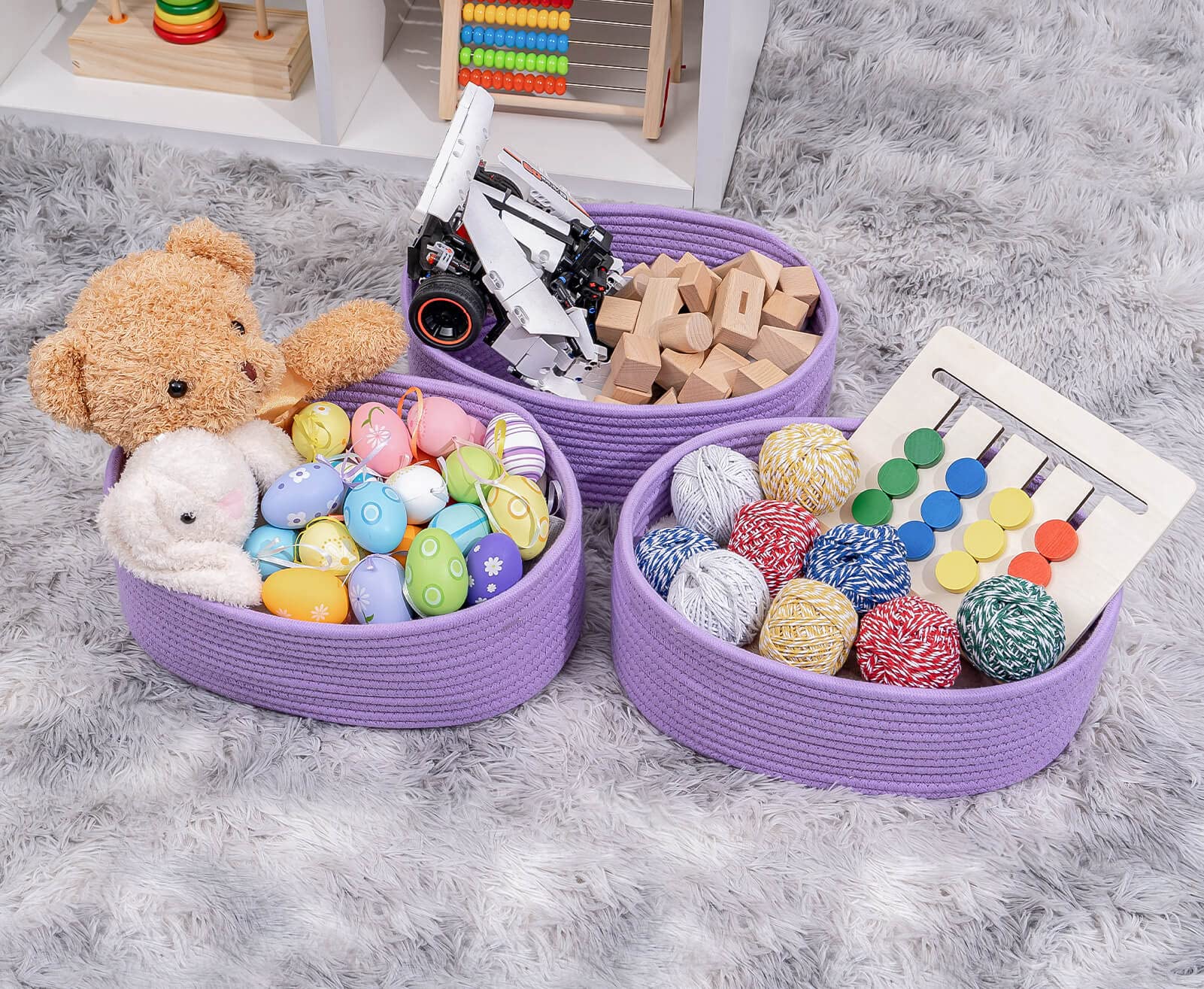 Kriitools Baskets Bins For Shelf Storage Organizing/Cute Basket To Store And Organize Household Items/Woven Rope Basket For Livi