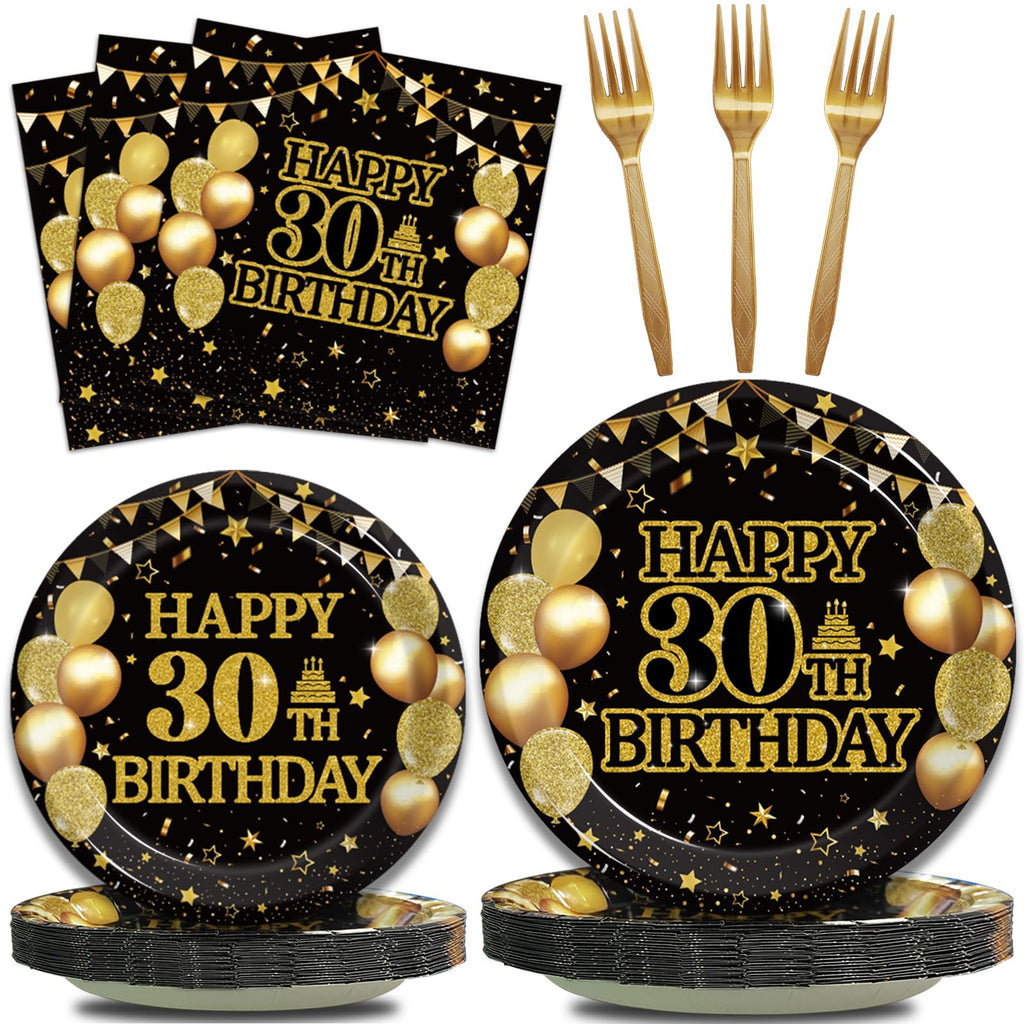 Kepeel 96Pcs 30th Birthday Party Tableware Set, Back in 1994 Birthday Party Decorations Supplies for Men Women Kepeel Cheers to 