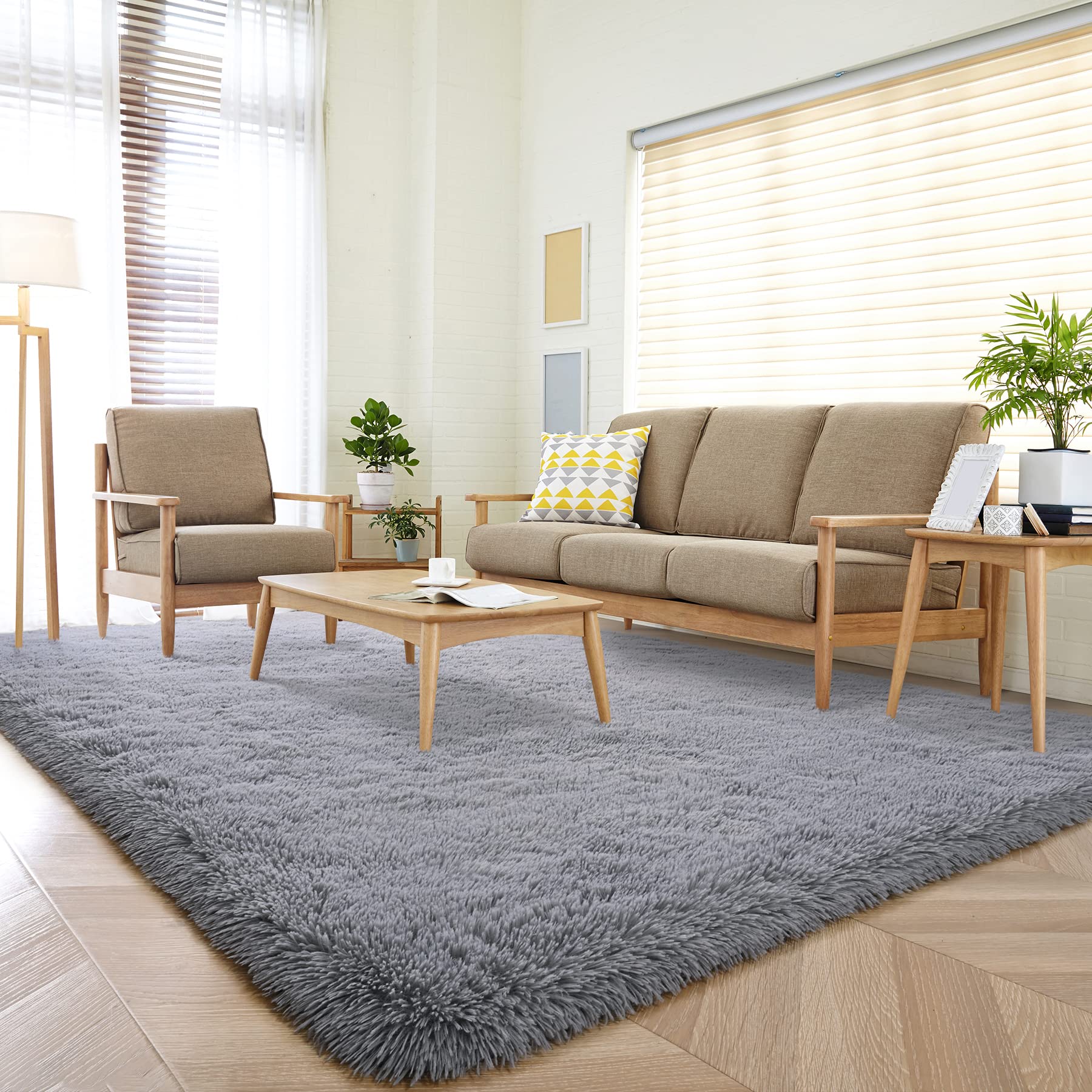 Detum Grey Rug Small Rug 2X3 Fluffy Rugs For Bedroom Kicthen Entryway Hallyway Washable Gray Area Rug Super Soft Throw Rug Room