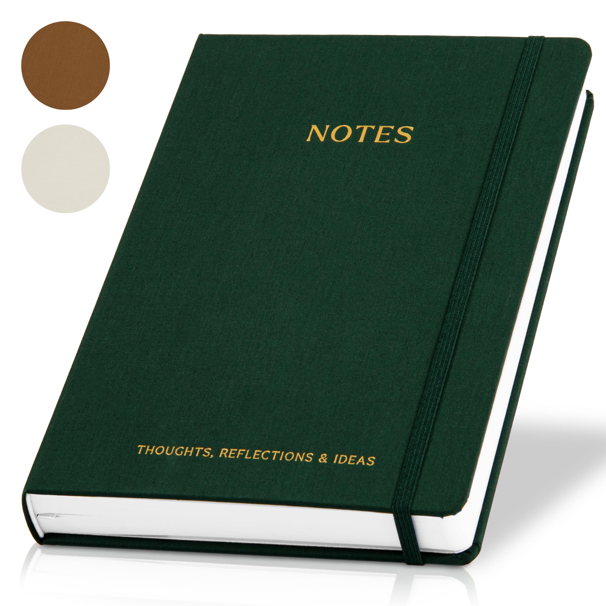 Zicoto Aesthetic Thick Notebook Journal For Women 7' X 10' - Modern Linen Hardcover Note Book With 300 Lined Pages - Perfect F
