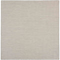 Nourison Courtyard Indoor/Outdoor Ivory/Silver 8' X Square Area Rug, Easy Cleaning, Non Shedding, Bed Room, Living Room, Dining