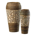 Cyan Design 02520 Wood Slice Oblong Vases Brown