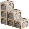 Clothes Storage Bins with Metal Frame and 3 SeeThrough Windows Openings