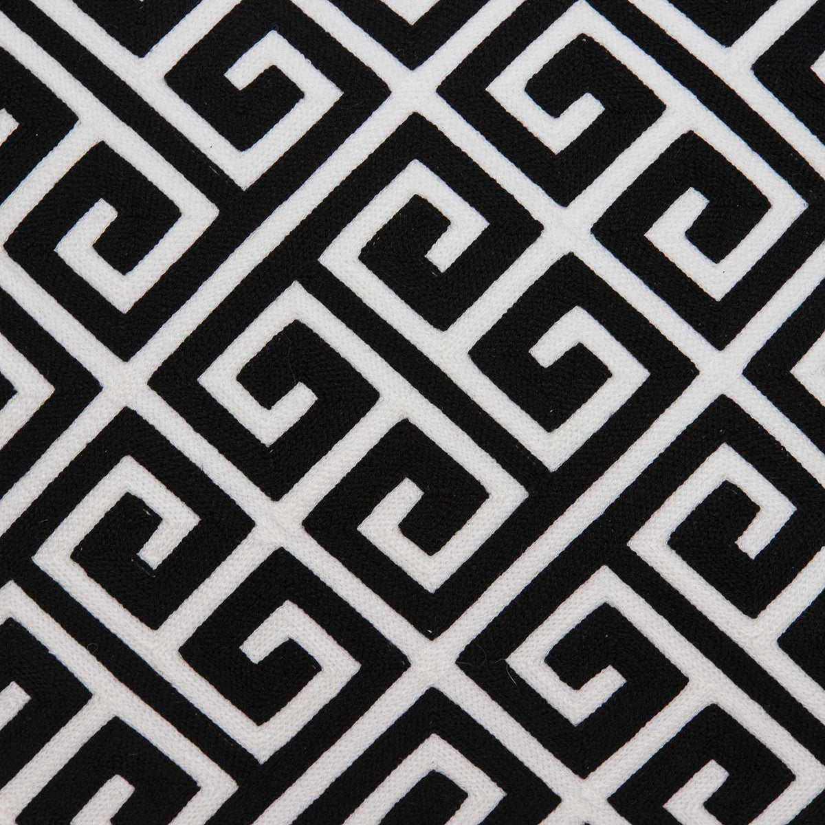 20' X 7' X 20' Black and White Pillow Cover with Down Insert