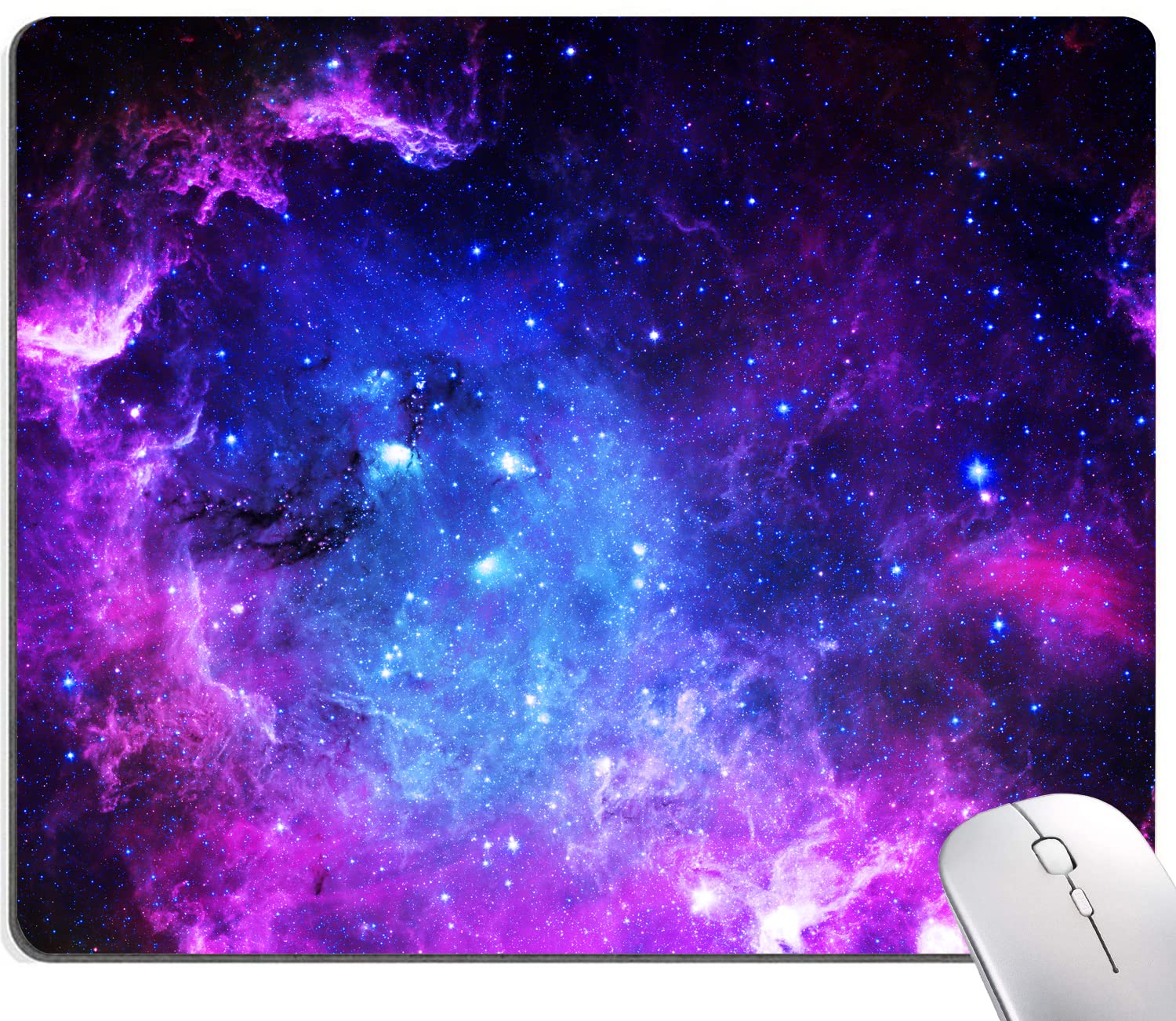 Mouse Pad, Square Anti-Slip Rubber Mousepad For Gaming Office Laptop Computer Pc Men Women Kids, Cute Custom Pattern, Cool Galax