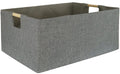 FUULOXE Storage Bin for Shelves Rectangle Closet Baskets Foldable Toy Box with Handles and Sturdy Cardboard for Nursery Home Off