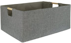 FUULOXE Storage Bin for Shelves Rectangle Closet Baskets Foldable Toy Box with Handles and Sturdy Cardboard for Nursery Home Off