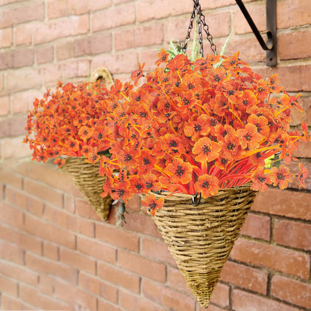 Artificial Fall Flowers For Outdoors, 20 Bundles Faux Plants No Fade Plastic Shrubs Autumn Decor Farmhouse Home Garden Thanksgiv
