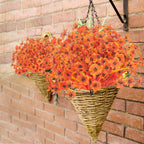 Artificial Fall Flowers For Outdoors, 20 Bundles Faux Plants No Fade Plastic Shrubs Autumn Decor Farmhouse Home Garden Thanksgiv