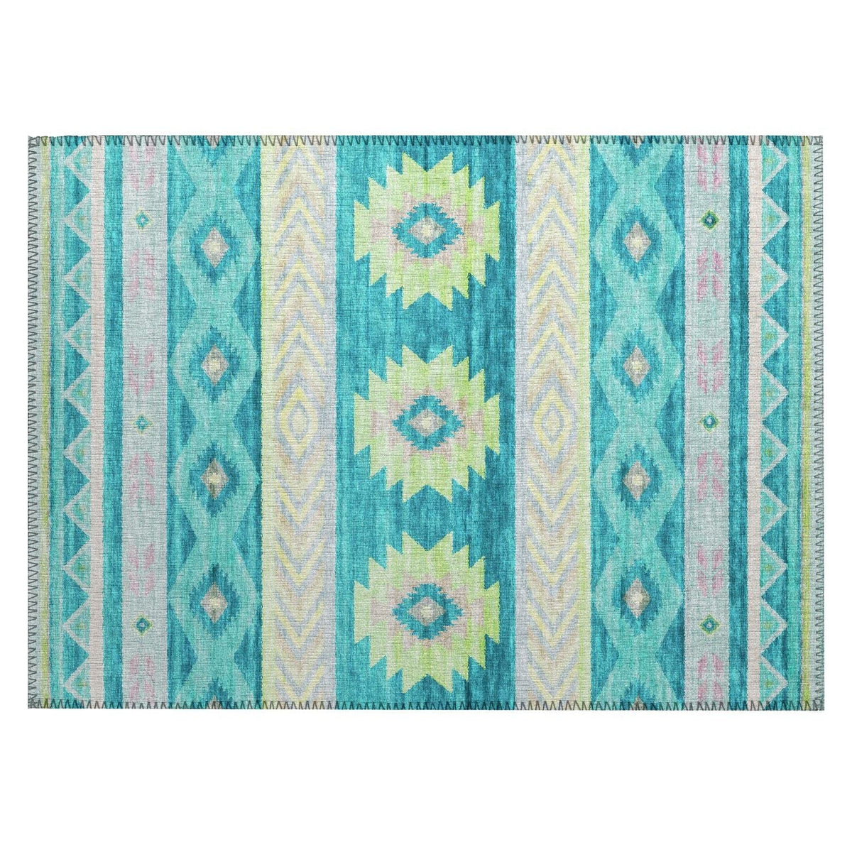 Phoenix Ph3 Blue Southwestern Rug Rectangle 10' X 14'