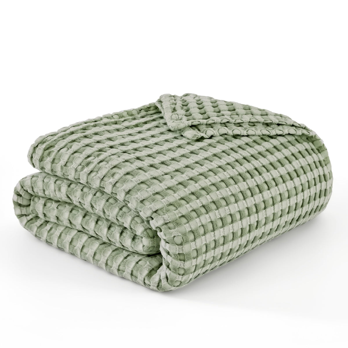 Bedsure Cooling Cotton Waffle King Size Blanket - Lightweight Breathable Blanket Of Rayon Derived From Bamboo For Hot Sleepers,