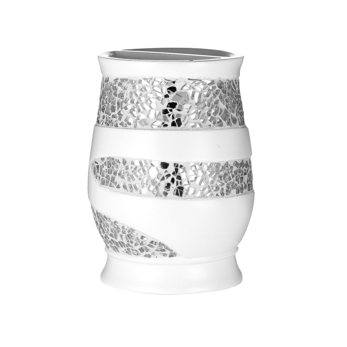 Zahari Home Sinatra Bath Tooth Brush Holder Modern Tooth Brush and Toothpaste Holder, White
