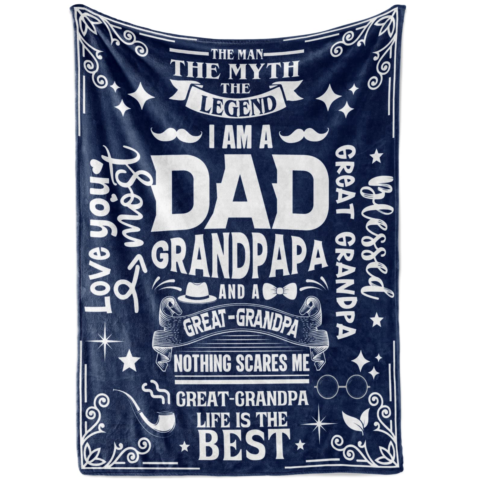 Innobeta Great Grandpa Gifts, Unique Flannel Throw Blankets Gifts For Great Grandpa, Super Soft & Skin-Friendly, Perfect Present